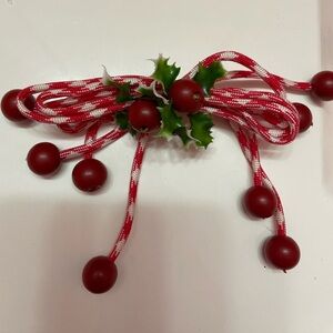 Festive Red Holly & Berries Brooch